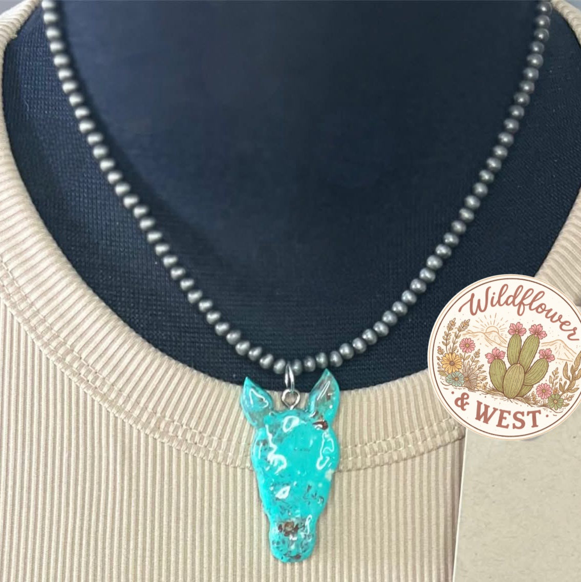 Small horse necklace