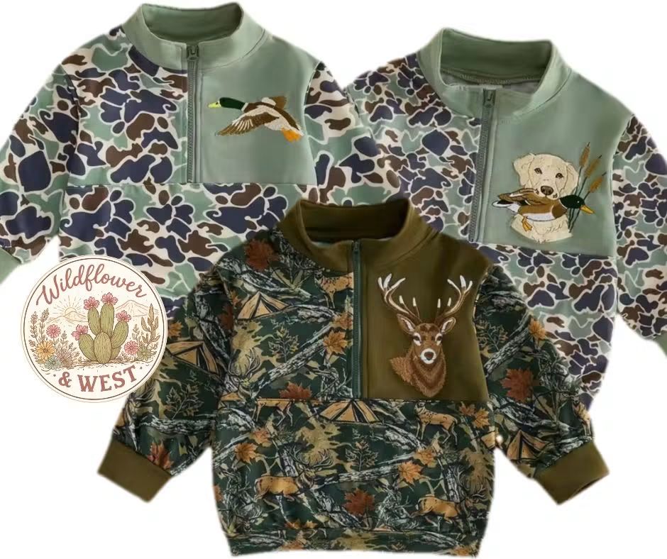 Little Hunter Camo 1/4 Zips
