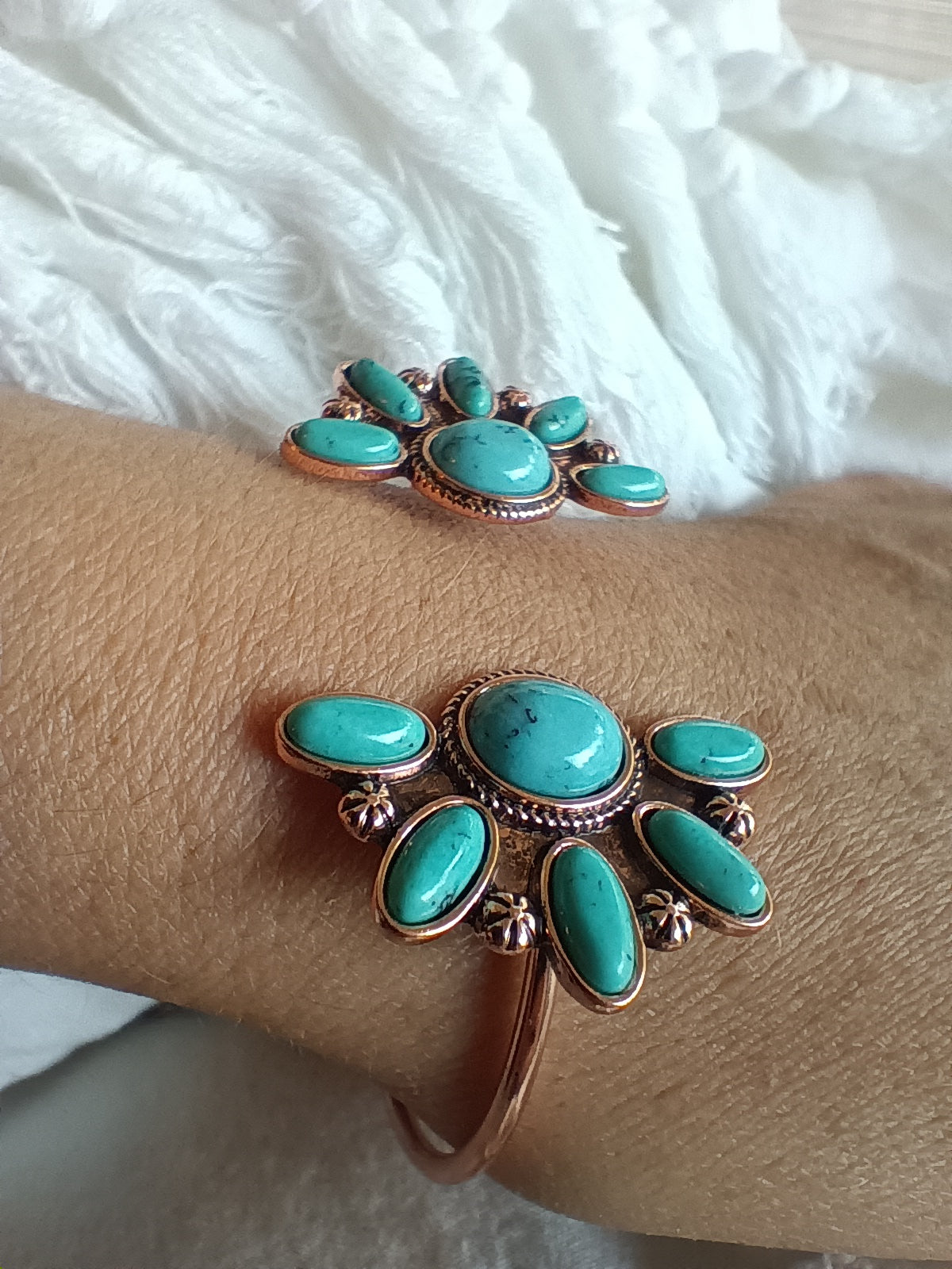 Copper Colored Metal Cuff Bracelet