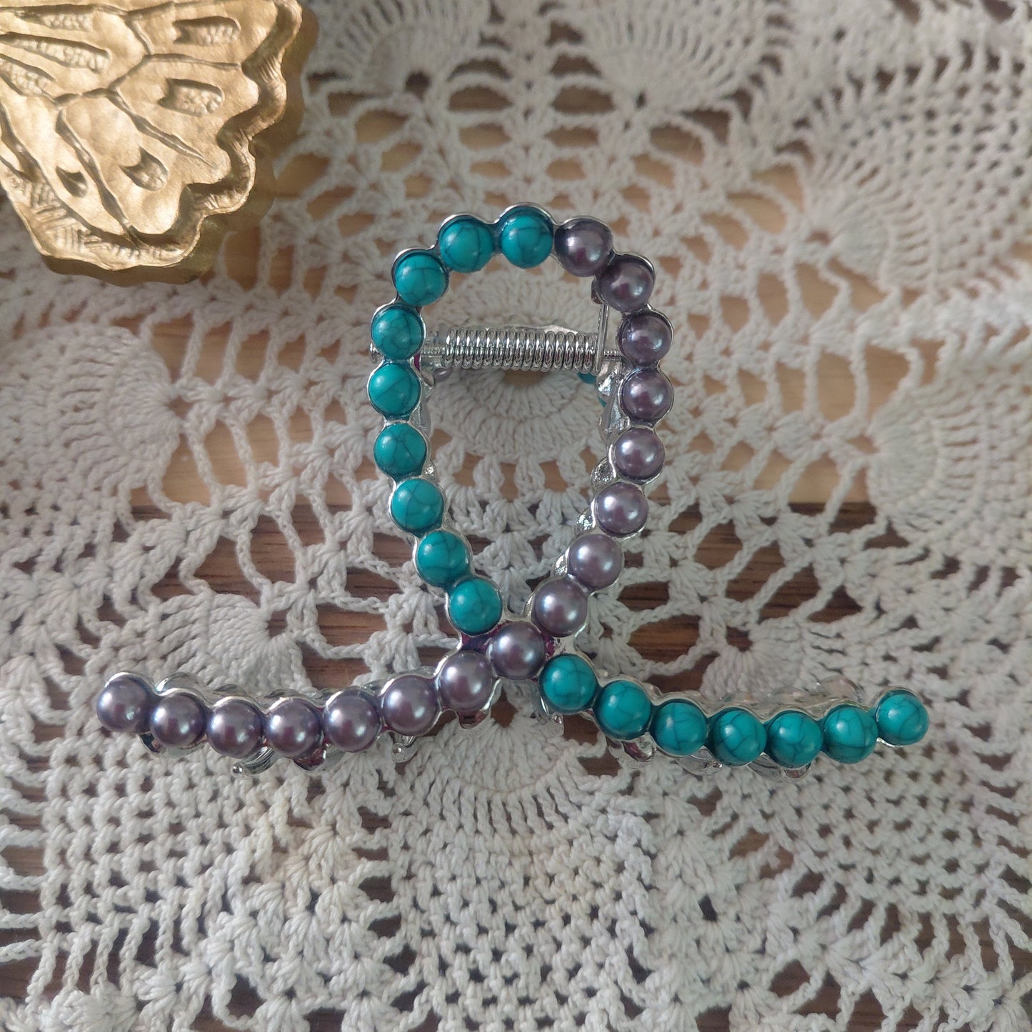Sedona Stone & Pearl Clip