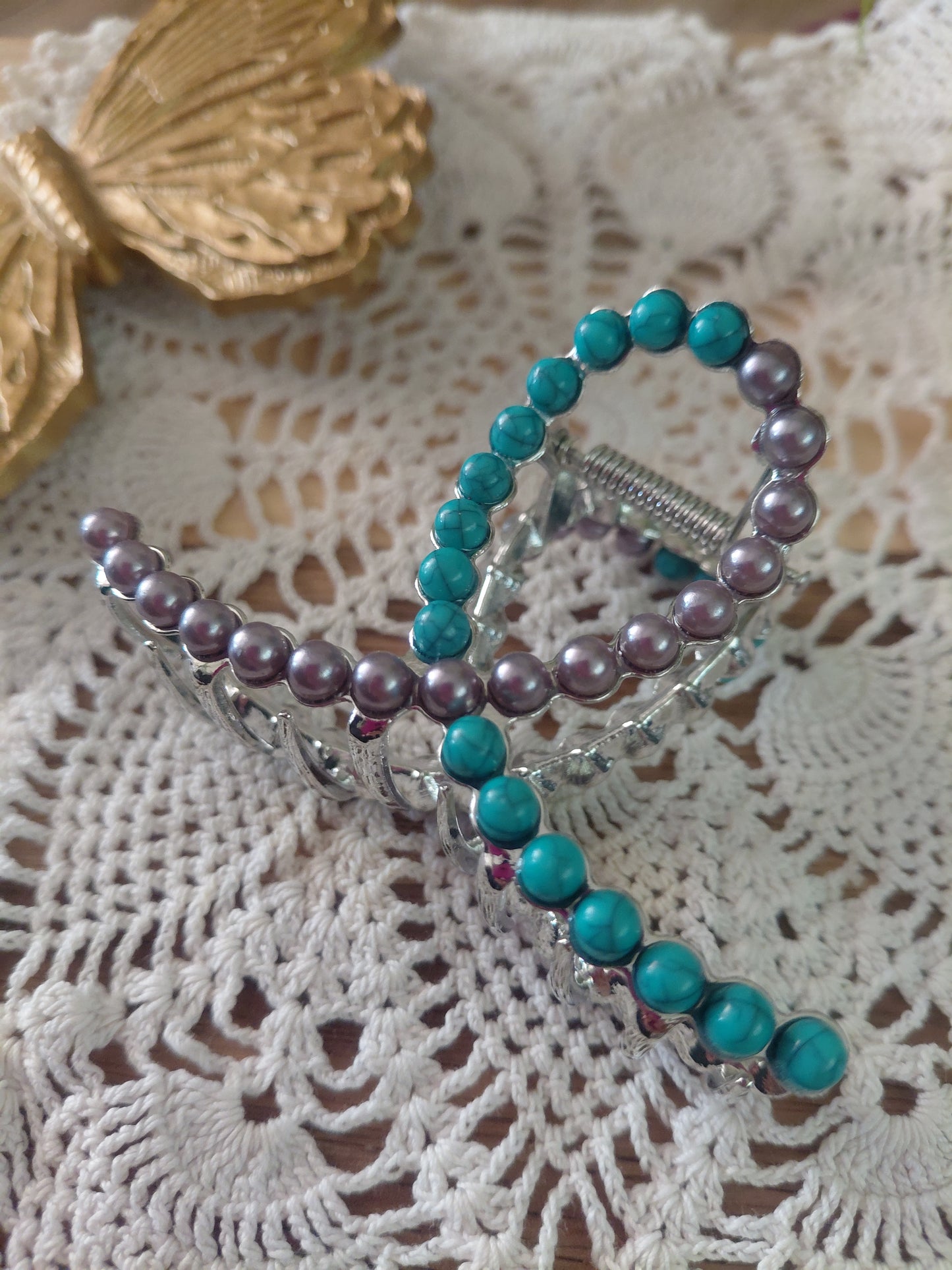 Sedona Stone & Pearl Clip